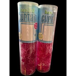 Y2K Beaded Curtains Teen Princess Room Pink 2 Pack Millennial Doorway Beads